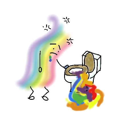 Rainbow Puke by Bwaains