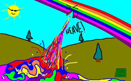 Rainbow Puke by Alfie